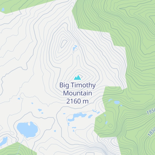 Map of Big Timothy Mountain