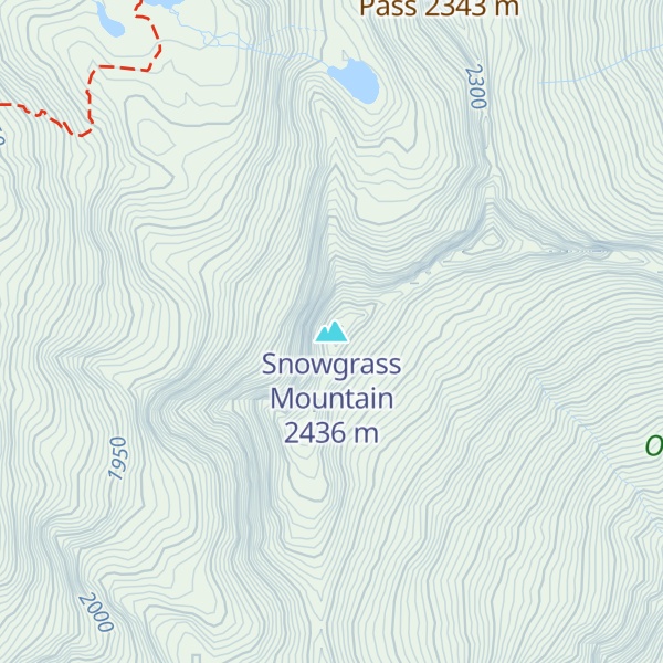 Map of Snowgrass Mountain