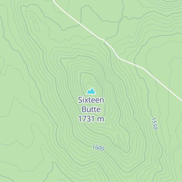Map of Sixteen Butte