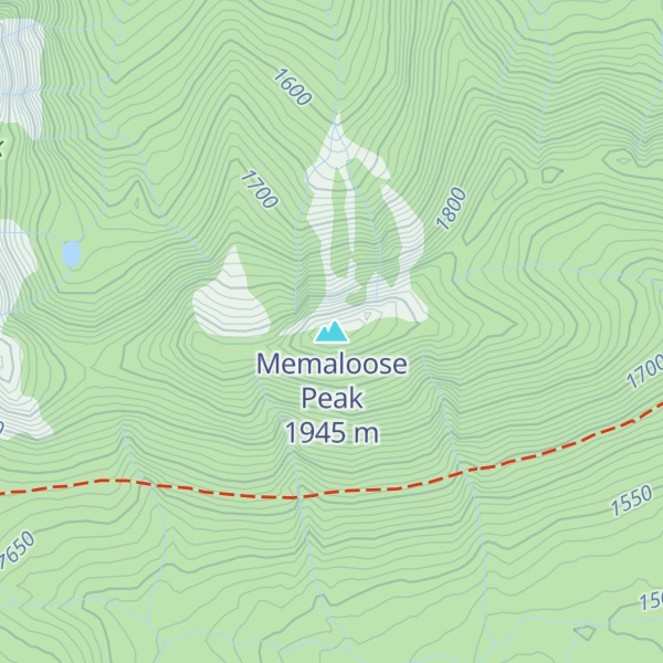 Map of Memaloose Peak