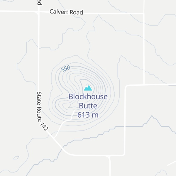 Map of Blockhouse Butte