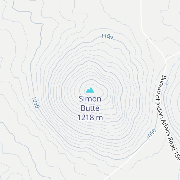 Map of Simon Butte