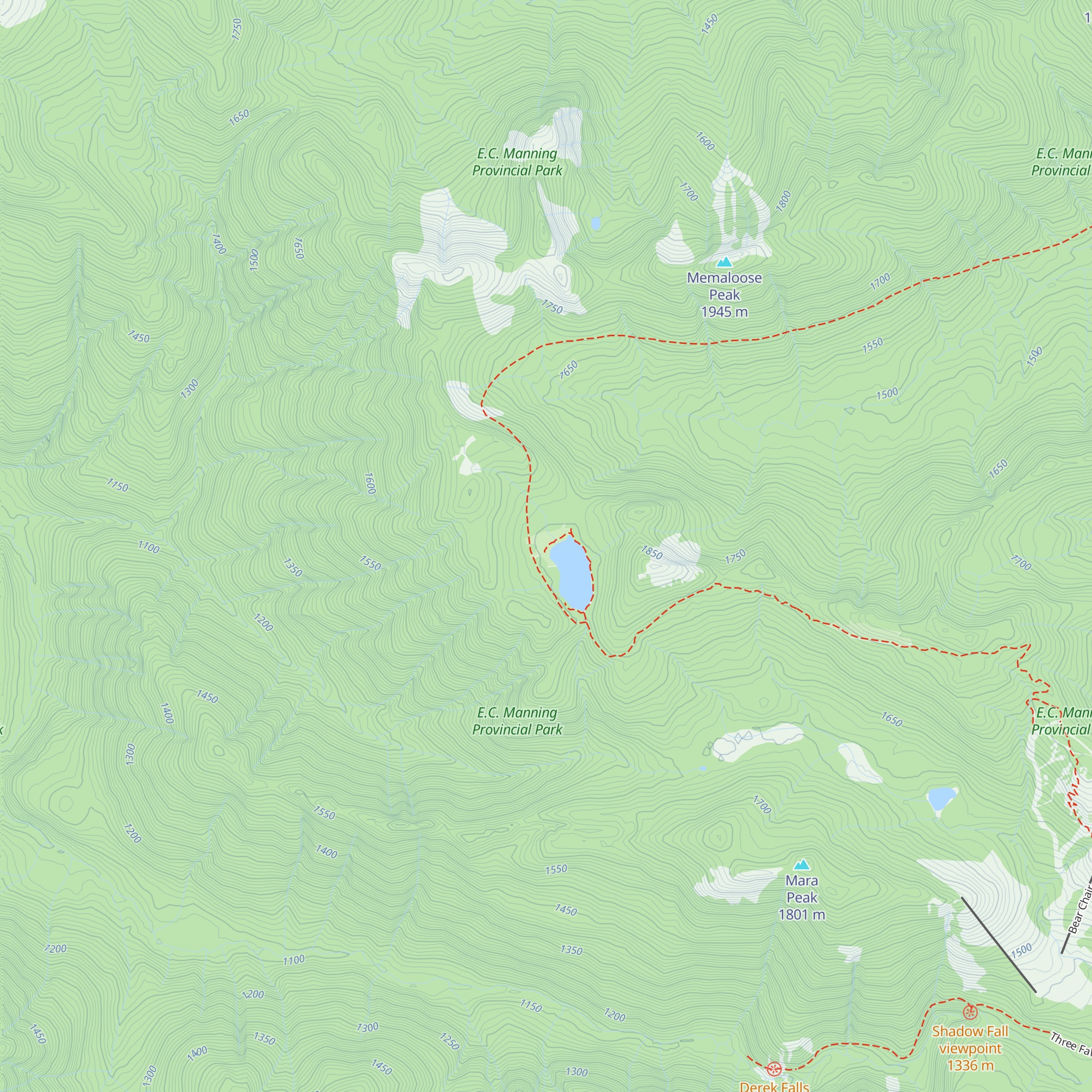 Poland Lake Hut map