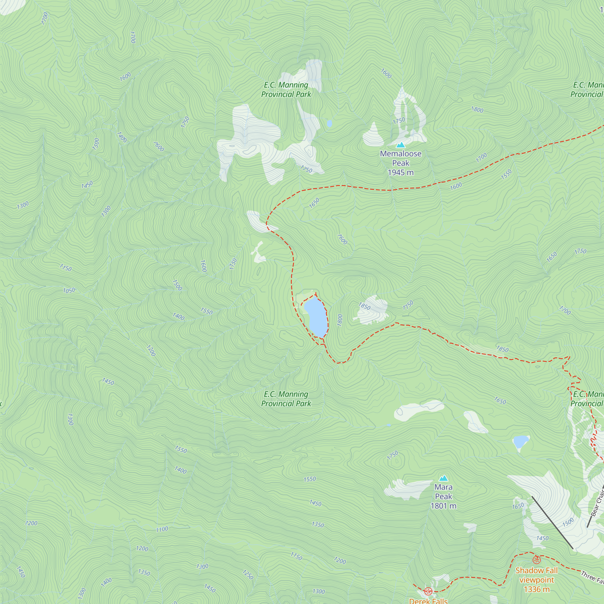 Poland Lake Hut map