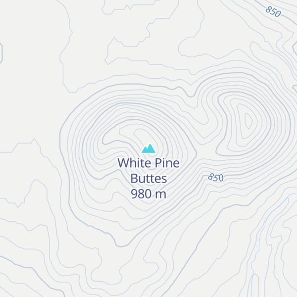 Map of White Pine Buttes