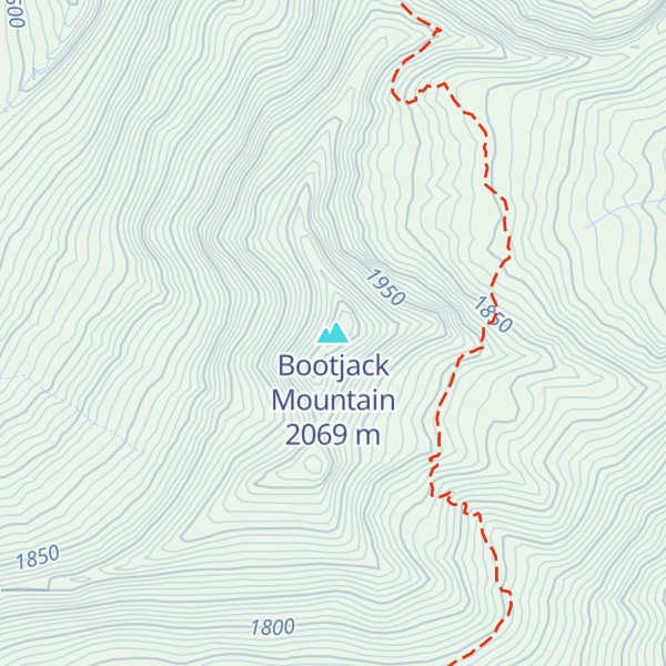 Map of Bootjack Mountain