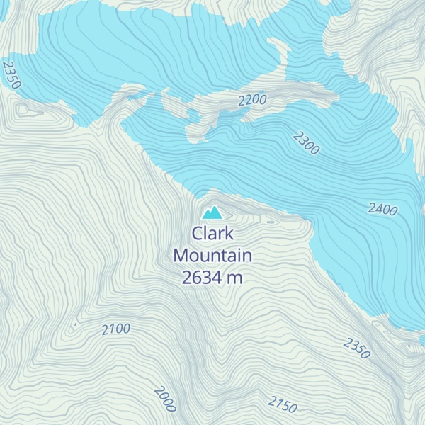Map of Clark Mountain