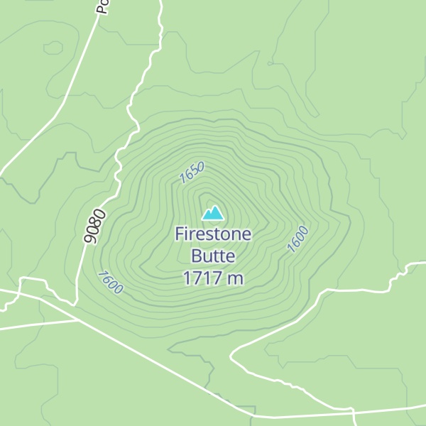 Map of Firestone Butte