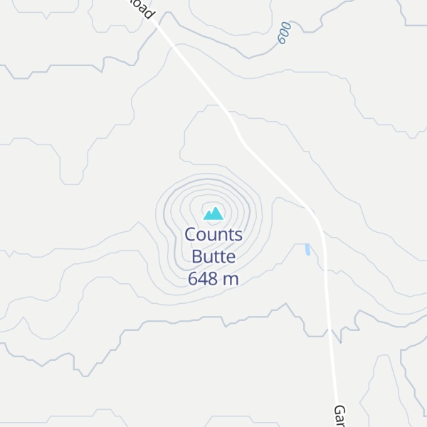 Map of Counts Butte