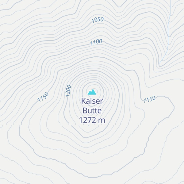 Map of Kaiser Butte