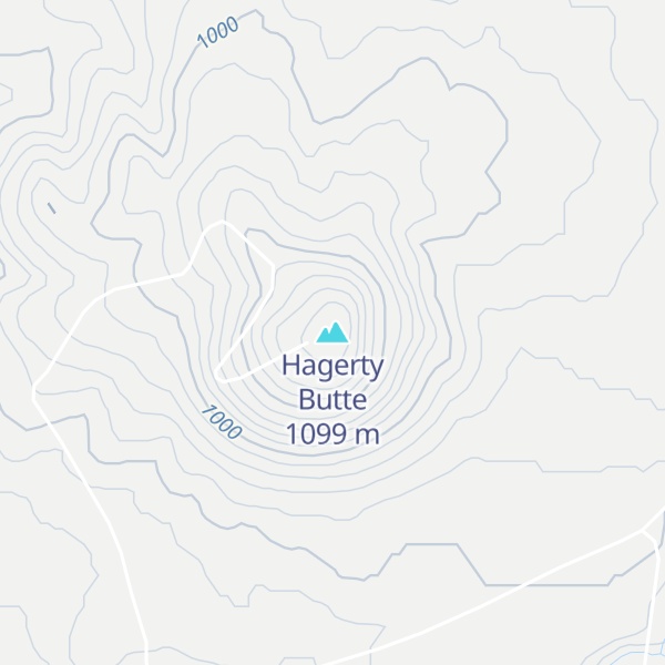 Map of Hagerty Butte