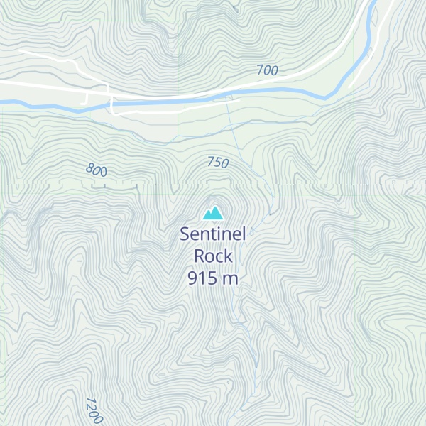Map of Sentinel Rock