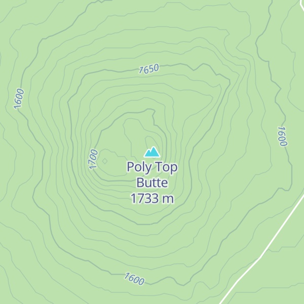 Map of Poly Top Butte