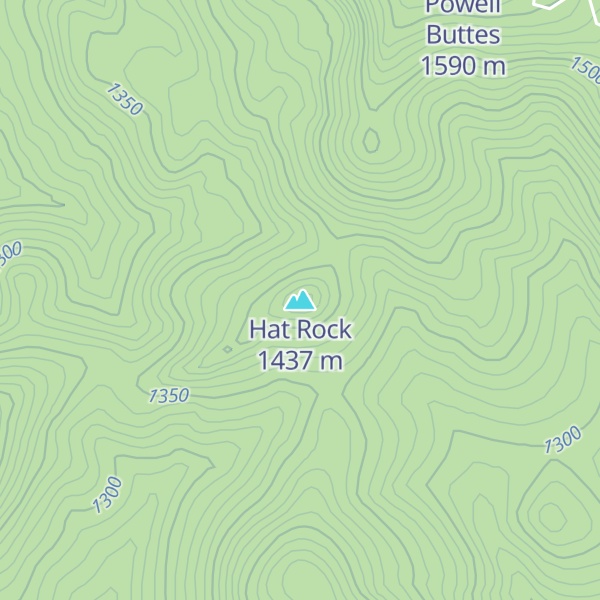 Map of Hat Rock