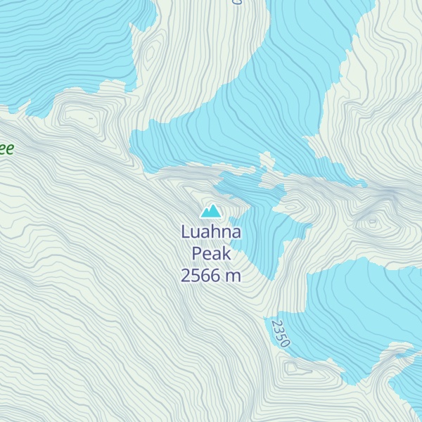 Map of Luahna Peak