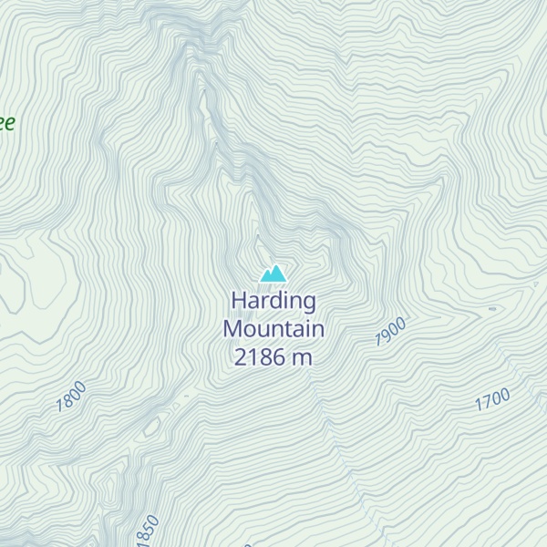 Map of Harding Mountain