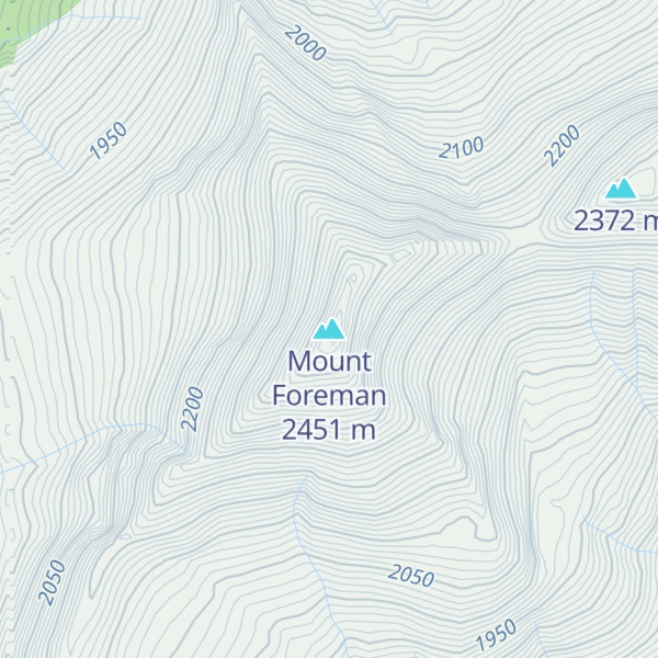 Map of Mount Foreman