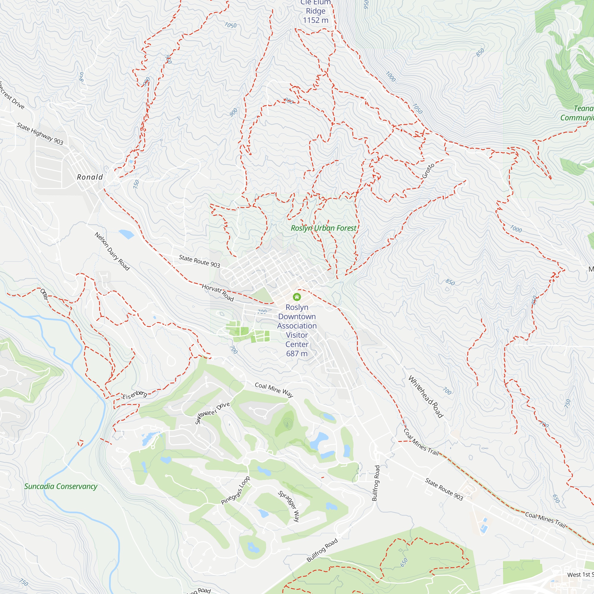 Roslyn Downtown Association Visitor Center map
