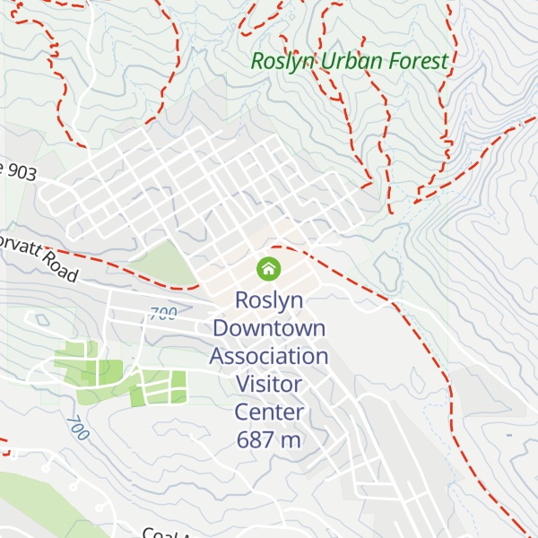 Map of Roslyn Downtown Association Visitor Center