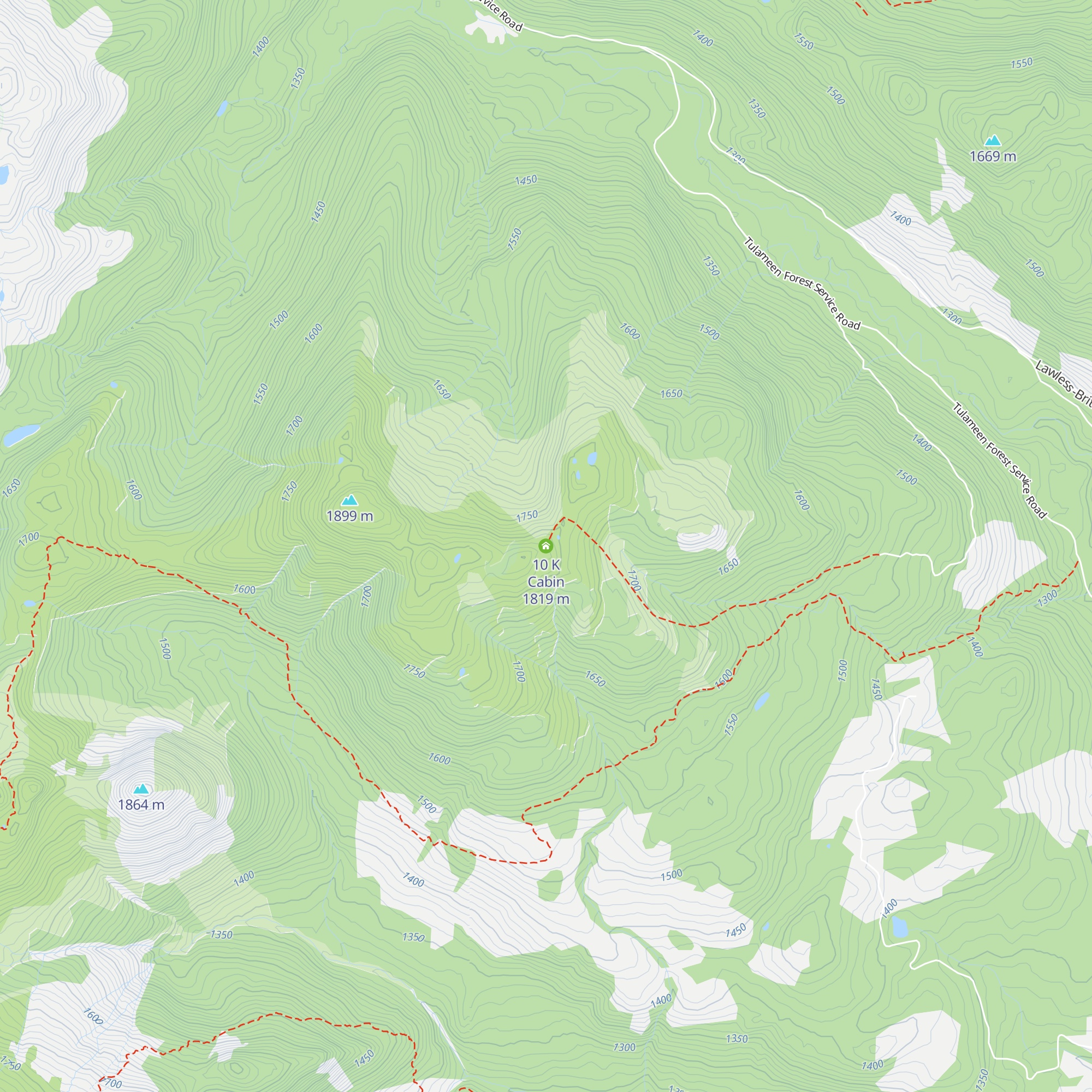 10 K Cabin map