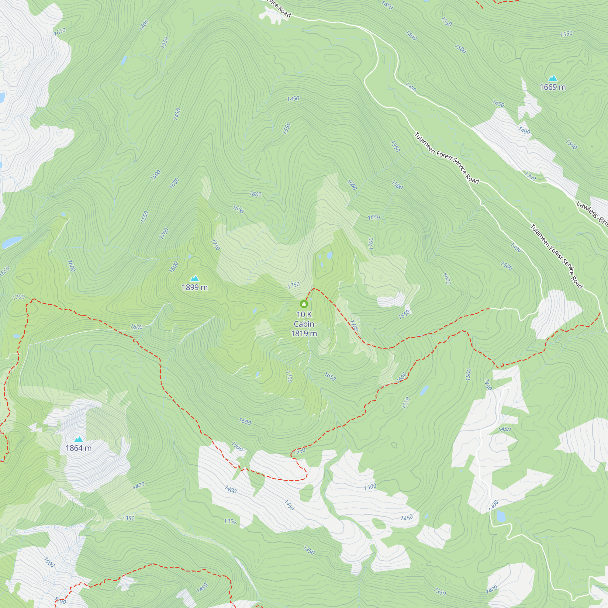 10 K Cabin map
