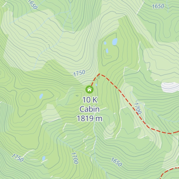 Map of 10 K Cabin