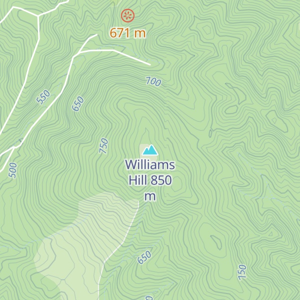 Map of Williams Hill