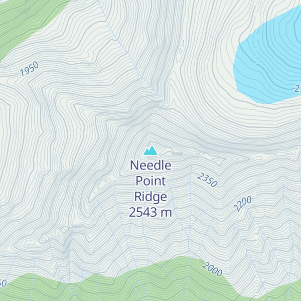 Map of Needle Point Ridge