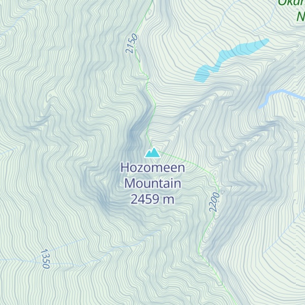 Map of Hozomeen Mountain