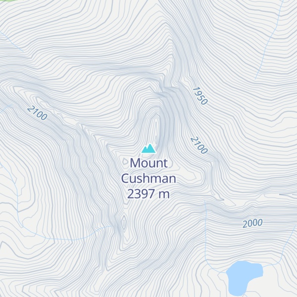 Map of Mount Cushman