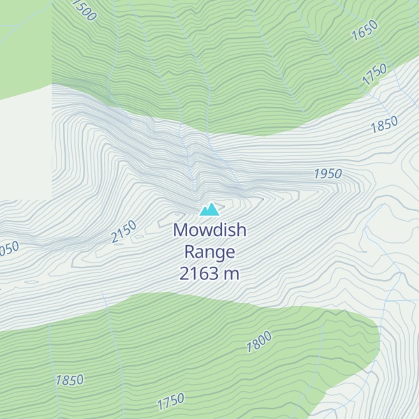 Map of Mowdish Range