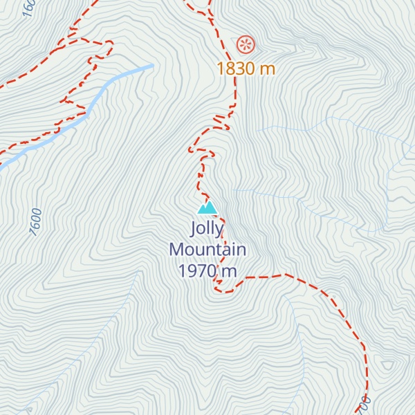Map of Jolly Mountain