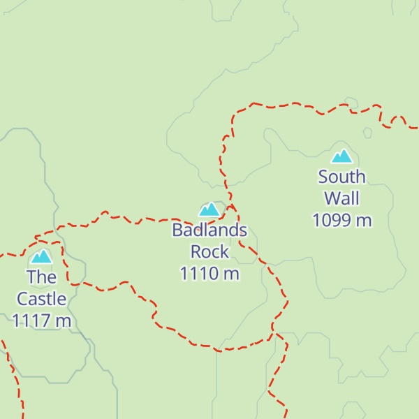 Map of Badlands Rock