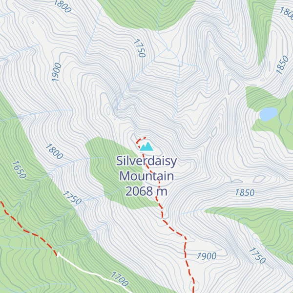 Map of Silverdaisy Mountain