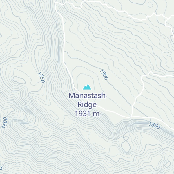 Map of Manastash Ridge