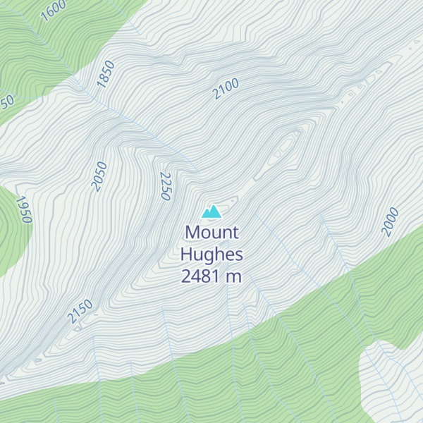Map of Mount Hughes