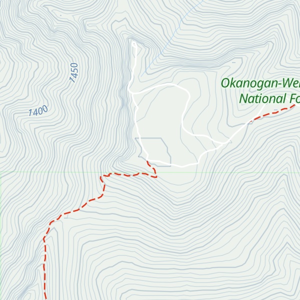 Map of Jumpoff Lookout Peak