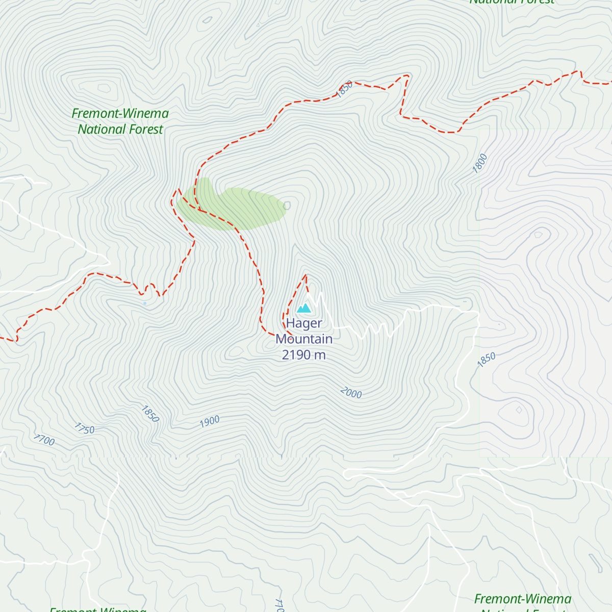 Hager Mountain Lookout map