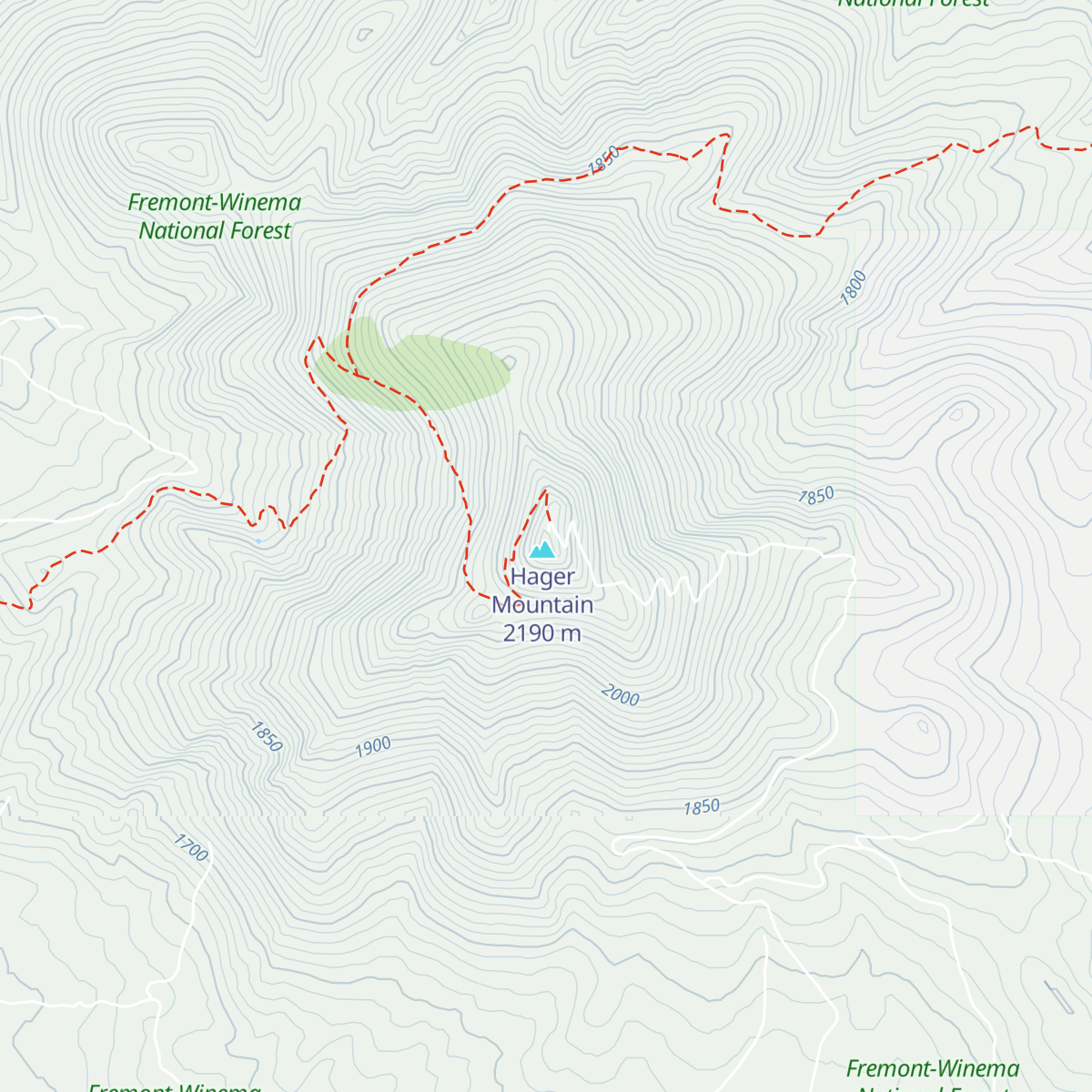 Hager Mountain Lookout map