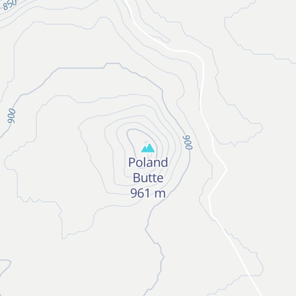 Map of Poland Butte