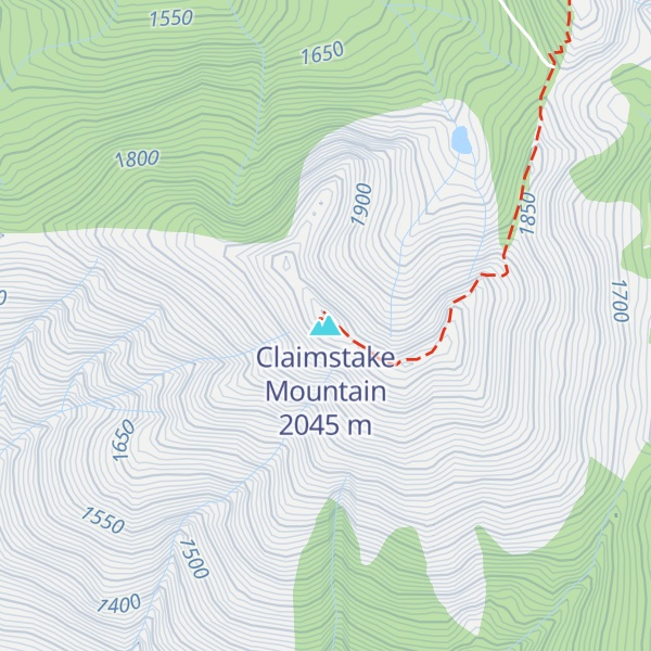 Map of Claimstake Mountain
