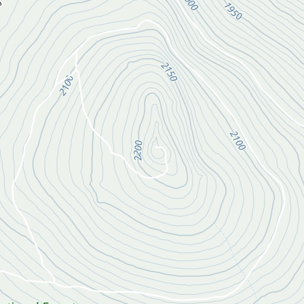 Map of Harvey Mountain