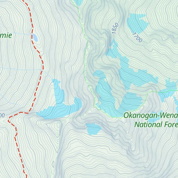 Map of Hurry-up Peak