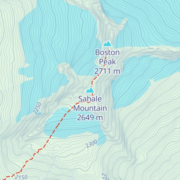 Map of Sahale Mountain