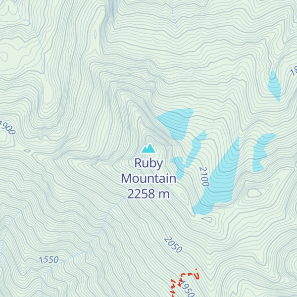 Map of Ruby Mountain