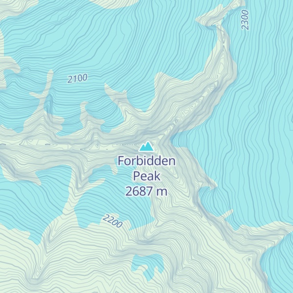 Map of Forbidden Peak