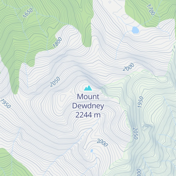 Map of Mount Dewdney