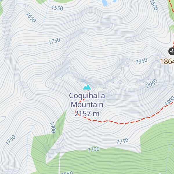 Map of Coquihalla Mountain