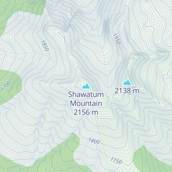 Map of Shawatum Mountain
