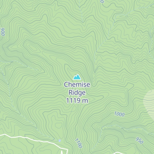 Map of Chemise Ridge